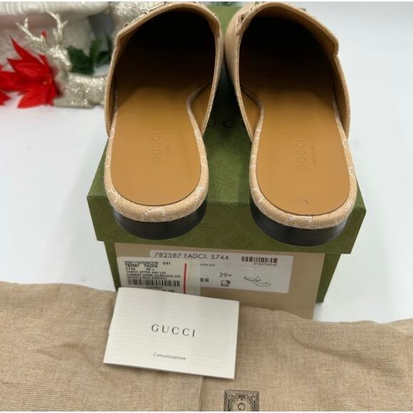 Women's Gucci GG canvas Princetown loafers size 39.5 made in Italy - Picture 7 of 9